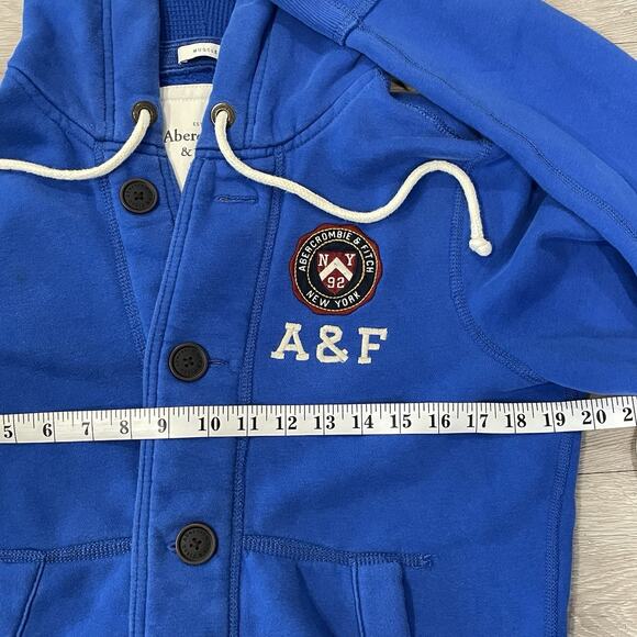 Abercrombie & Fitch Mens Sweatshirt Small Y2K Hoodie School Boy Streetwear - Picture 6 of 7